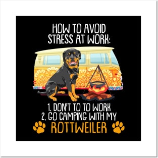 Camping With Rottweiler To Avoid Stress Posters and Art